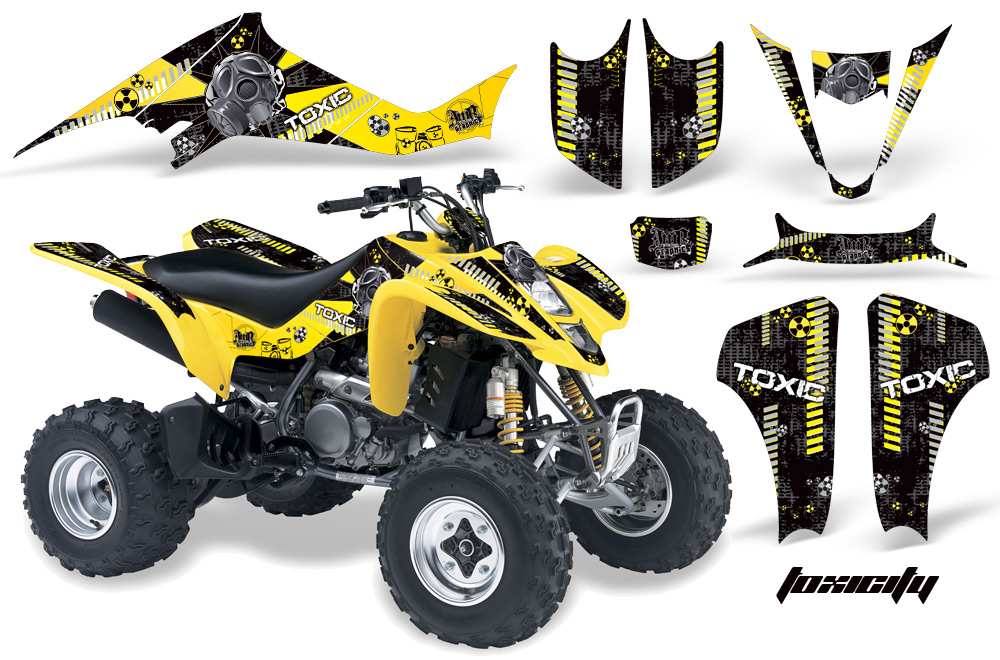 Suzuki LTZ 400 03-08 Graphics Toxicity YellowBlackBG